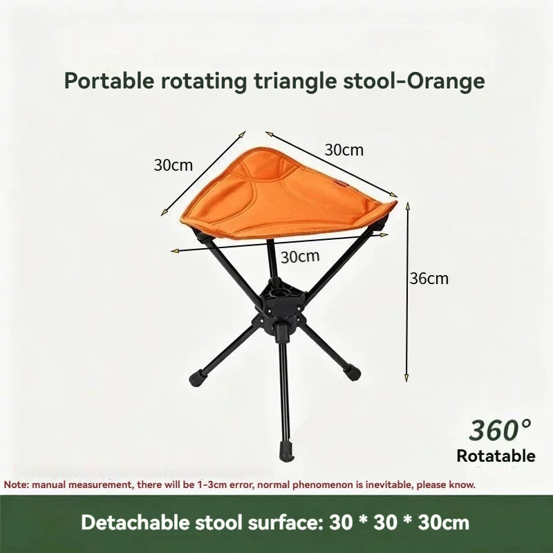Tabouret d'extérieur populaire pliant portable triangulaire rotatif Mazza réglable pour co
