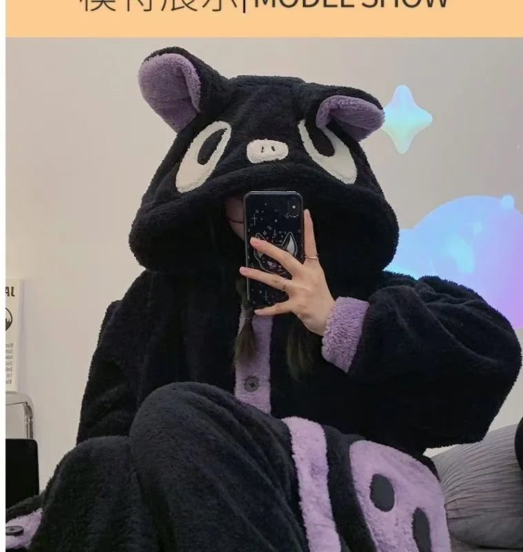 Pyjama d'hiver Robe chauve-souris – vue 3