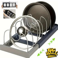 Organisateurs extensibles d'armoires de cuisine en acier inoxydable