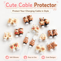 Étui de protection pour câble de données en dessin animé mignon
