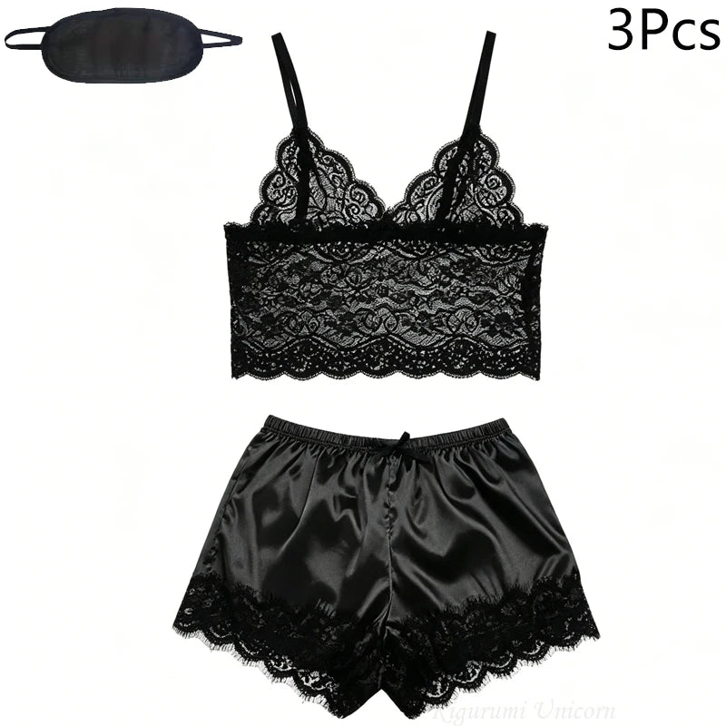 Ensemble de pyjama pour femme grande taille en satin