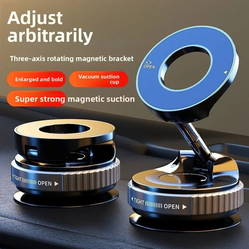 Support de téléphone magnétique pour voiture 360 ° Rotation pliante avec ventouse sous vid