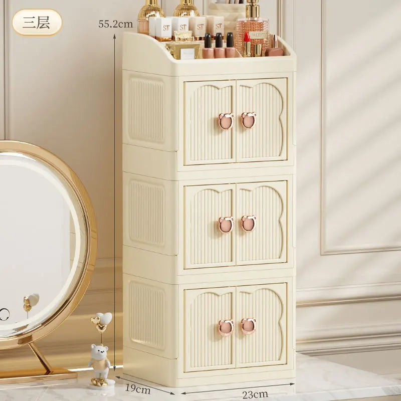 Boîte de rangement de maquillage à 3 couches