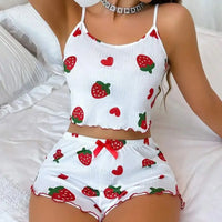 Ensemble pyjama d'été 2 pièces imprimé cœur pour femmes – vue 4