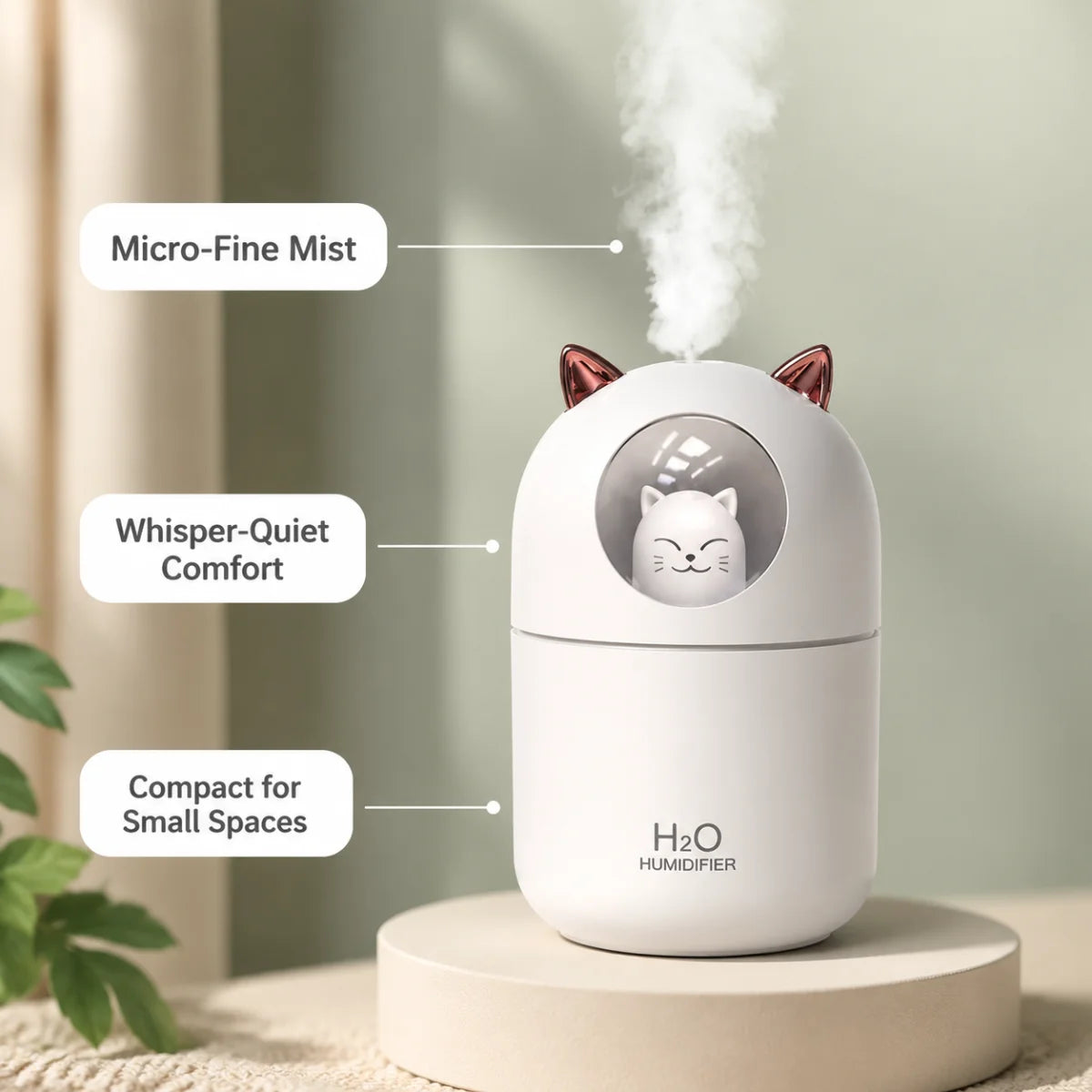 Mini humidificateur mignon pour animaux de compagnie