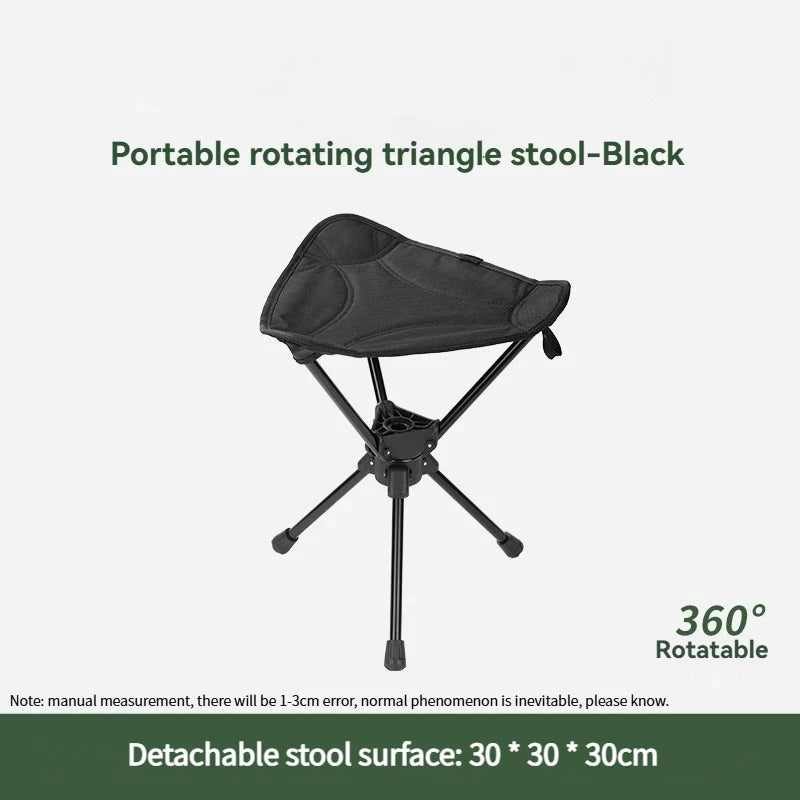 Tabouret d'extérieur populaire pliant portable triangulaire rotatif Mazza réglable pour co