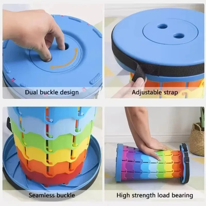 Tabouret pliant rétractable, hauteur réglable – vue 4