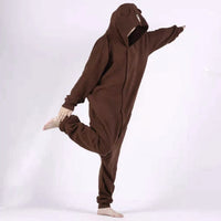 Ours brun Onesie femmes hommes Animal Kigurumis pyjama dessin animé animaux pantoufles Fes – vue 4