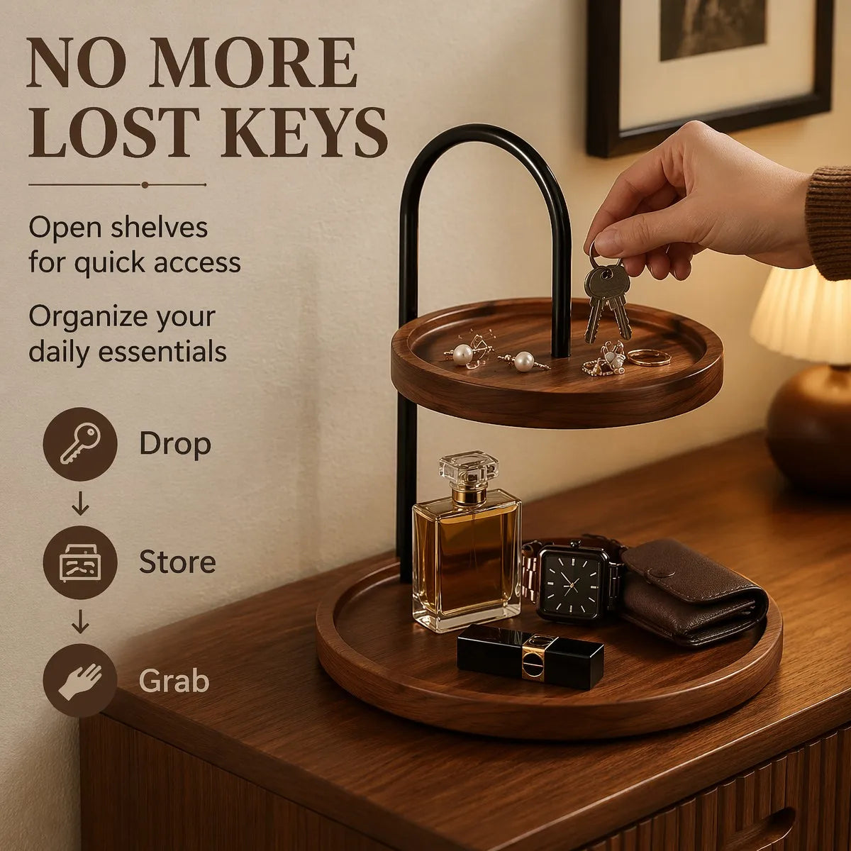 Présentoir vintage sélectionné pour bijoux – vue 3