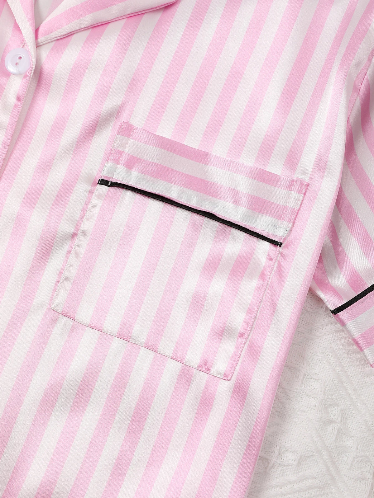 Ensemble pyjama en Satin de soie pour femmes – vue 3