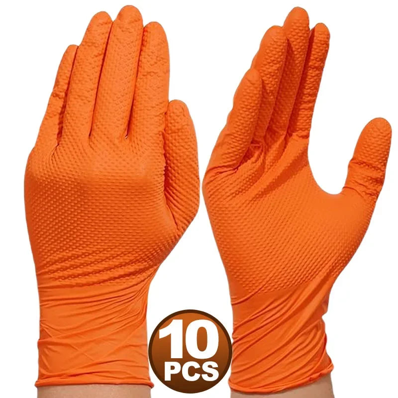 Gants jetables industriels en Nitrile Orange