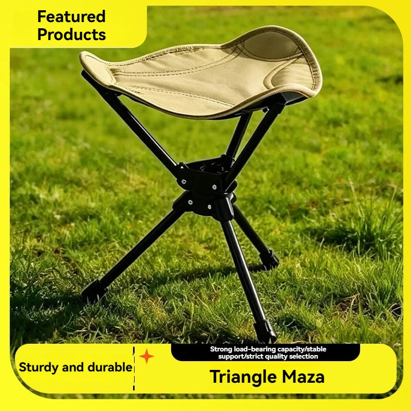 Tabouret d'extérieur populaire pliant portable triangulaire rotatif Mazza réglable pour co