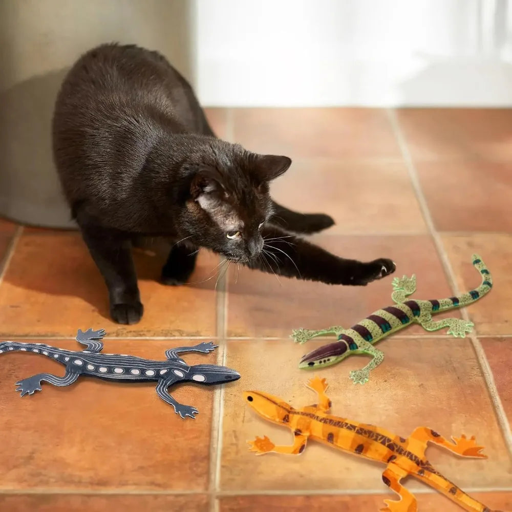Jouets lézard herbe-aux-chats, jouets résistants aux morsures à mâcher pour chats d'intéri – vue 4