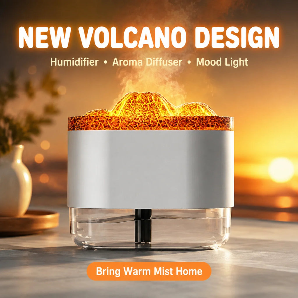 Diffuseur d'arômes Volcano, lumière d'ambiance colorée – vue 2