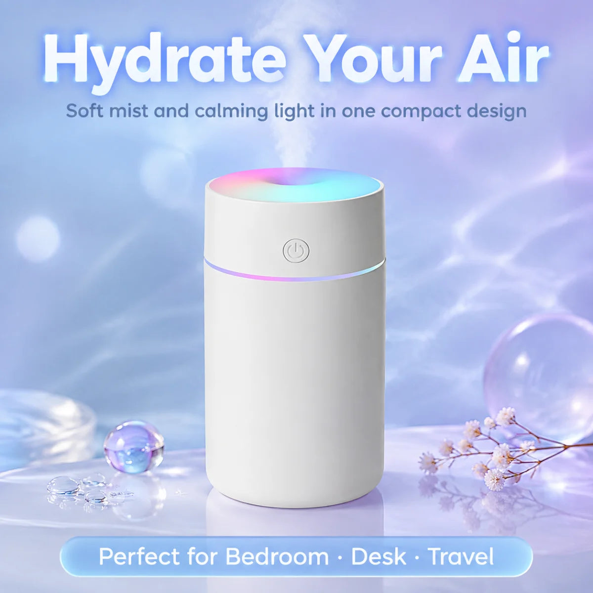 Mini humidificateur d'air portable coloré