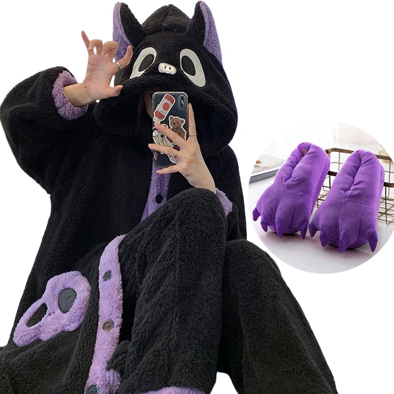 Pyjama d'hiver Robe chauve-souris