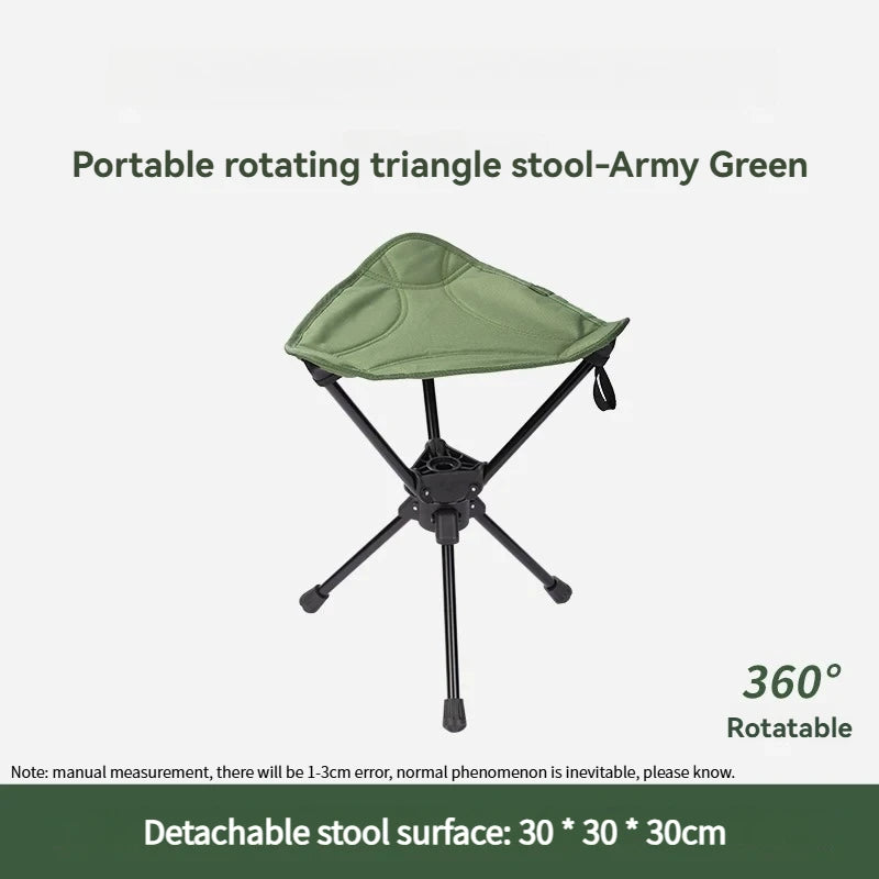 Tabouret d'extérieur populaire pliant portable triangulaire rotatif Mazza réglable pour co