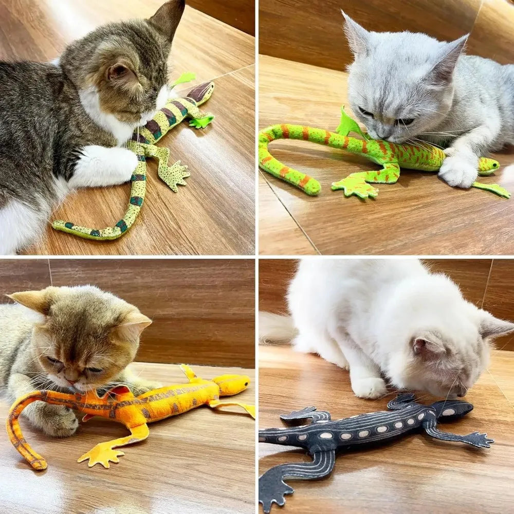 Jouets lézard herbe-aux-chats, jouets résistants aux morsures à mâcher pour chats d'intéri – vue 5