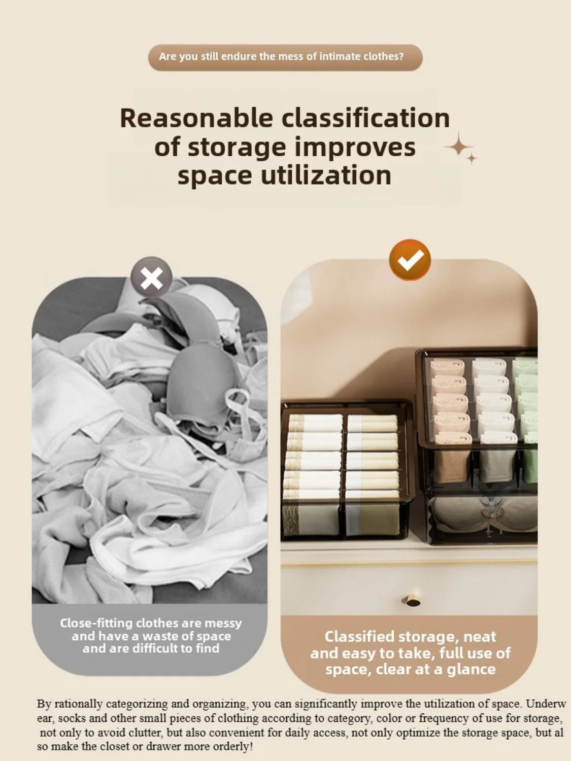 Organisateur de sous-vêtements 3 paquets – vue 6