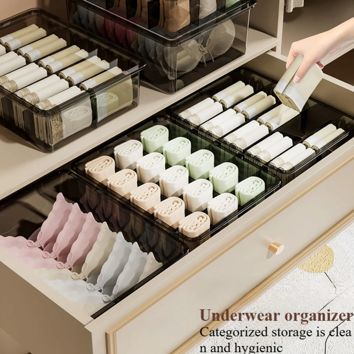 Organisateur de sous-vêtements 3 paquets
