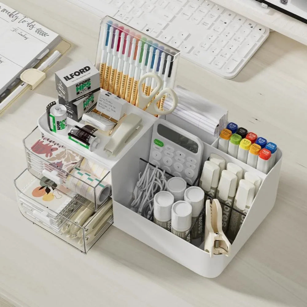 Boîte de rangement de bureau, organisateur de cosmétiques avec tiroirs – vue 4