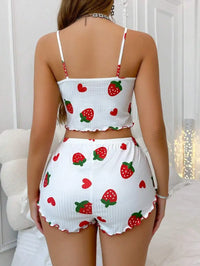 Ensemble pyjama d'été 2 pièces imprimé cœur pour femmes – vue 6