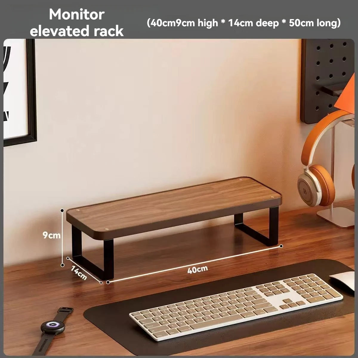 Support d'affichage avec espace de rangement surélevé pour clavier de bureau