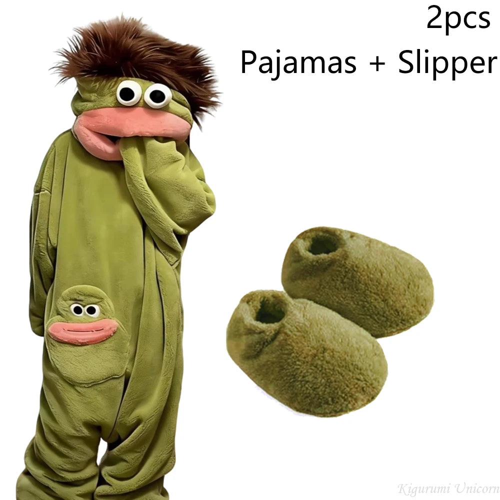 Pyjama Kigurumi Drôle et Mignon Monstre à Grande Bouche