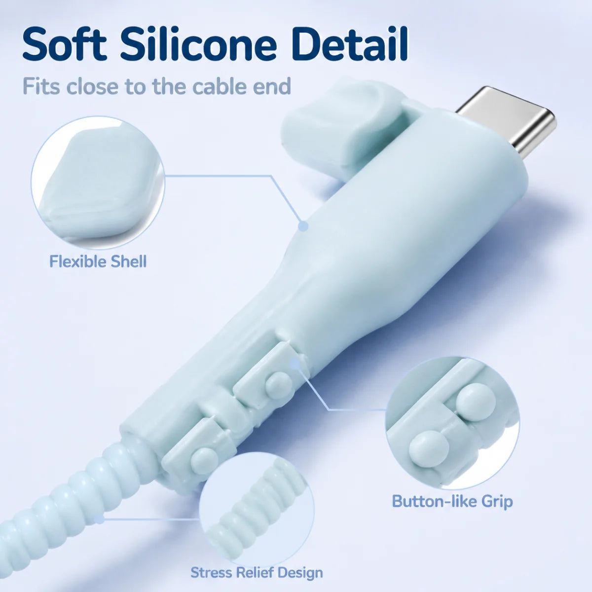 Protection universelle pour câble de données et tête de charge pour câbles de téléphone po – vue 4