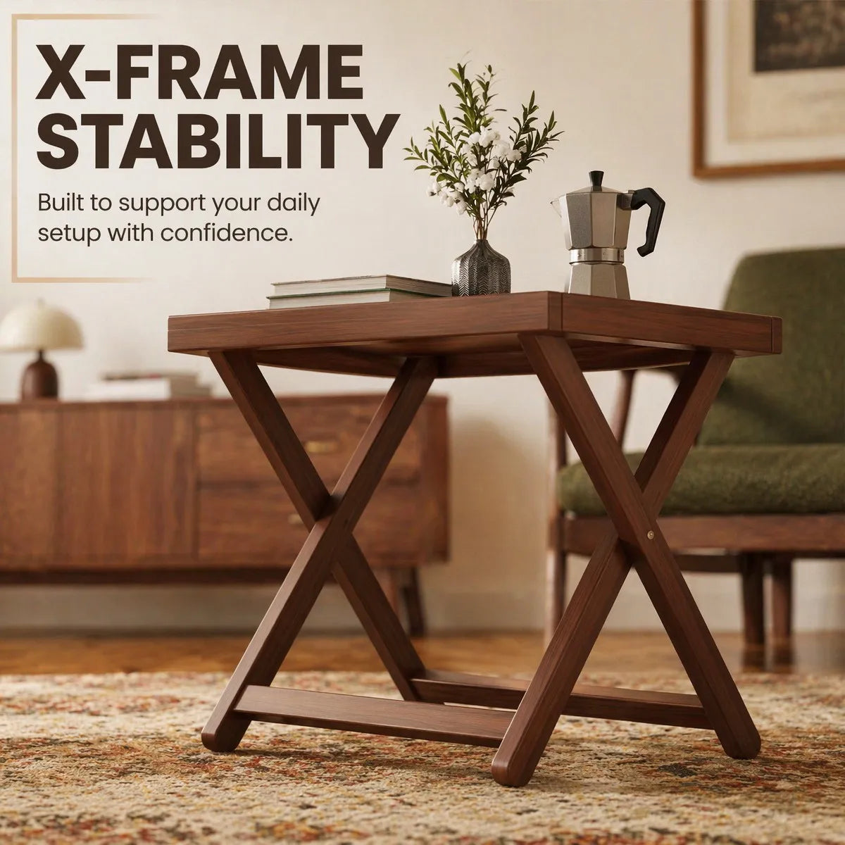 Table d'appoint pliante, table de lit durable pour téléviseur – vue 4