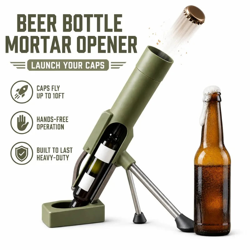 Ouvre-bouteille de bière innovant en forme de mortier
